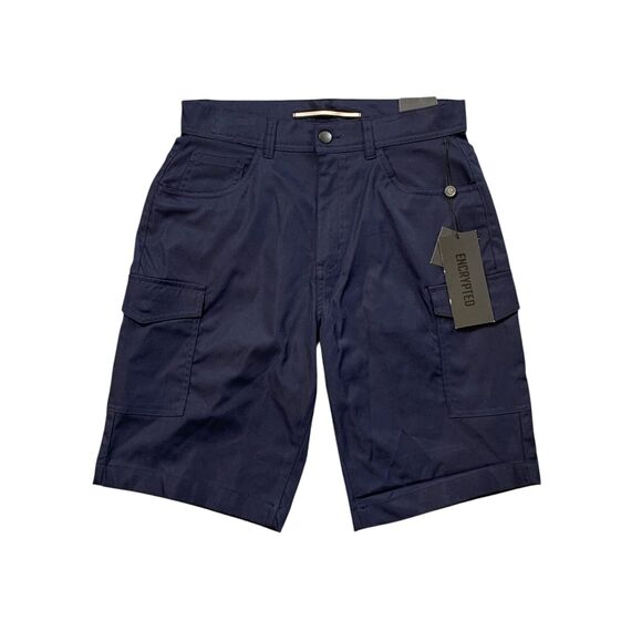 Encypted Shorts Mens M Medium Navy Cargo Stretch Cotton Lightweight Technical - Picture 1 of 10
